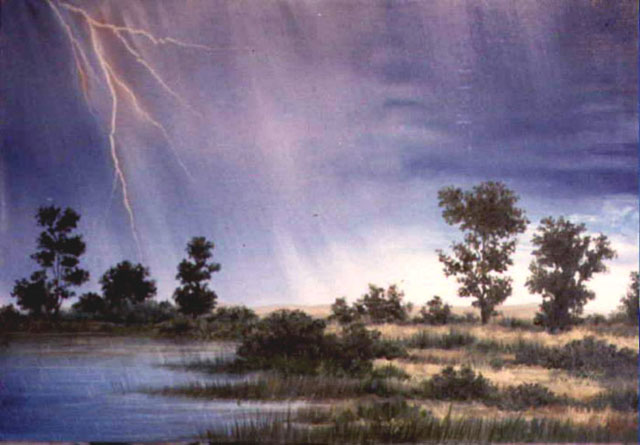 Temporale--1977--olio-su-te